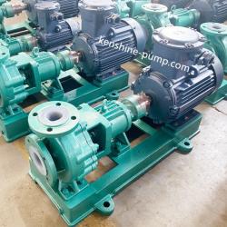 Horizontal fluorine lined centrifugal pump