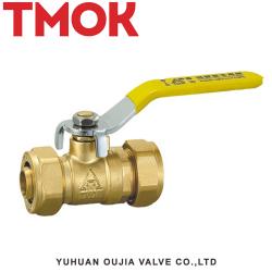 Brass stove front copper handle ball valve