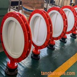 Fluorine lined PTFE butterfly valve (TH-BTV-PTFE)