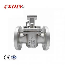 2 Way Flanged Sleeved Plug Valves Soft Sealing Lubricated Tufline Manual Operator